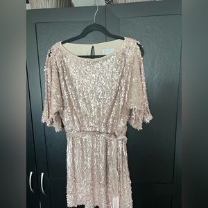 Jessica Simpson soft pink evening dress